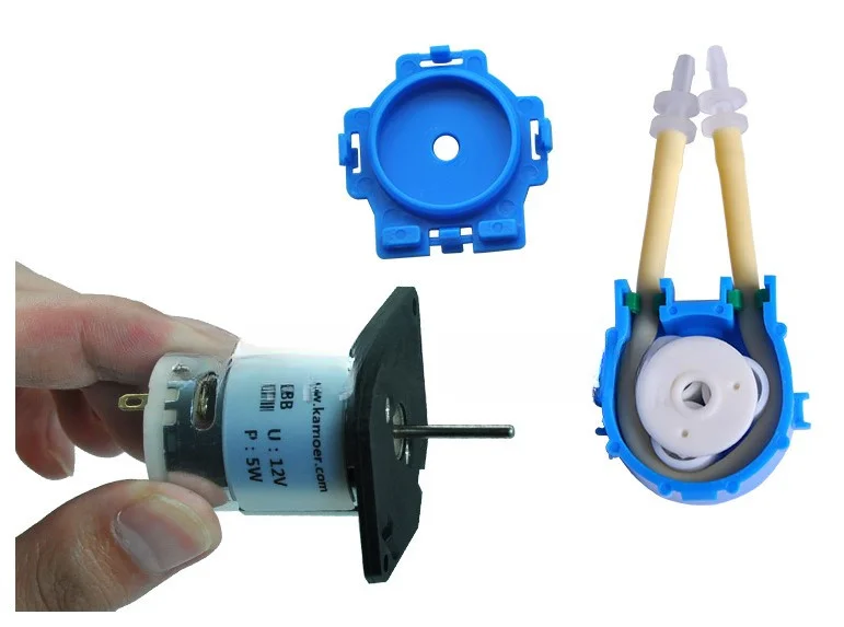 DC3V/6V/12V/24V Mini Peristaltic Pump Self Priming Metering Pump 5.2~90ml/min Reversible Flow