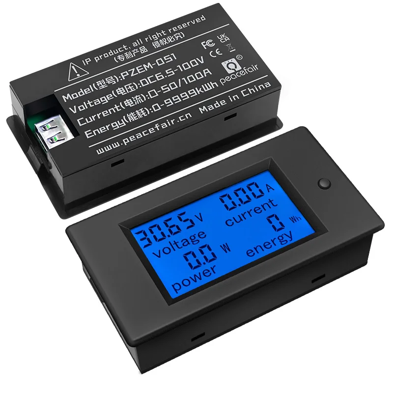 PZEM-051 DC 6.5-100V 50A 100A Battery Tester Digital display Voltmeter Ammeter Power And Electricity Meter Multimeter