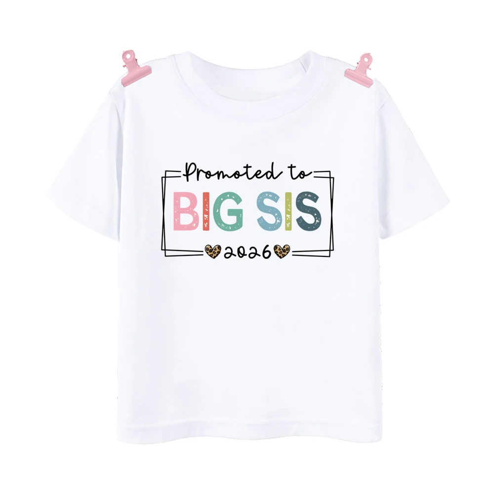 الأطفال تي شيرت الأخ الأكبر الأخت الكبرى طباعة الصيف قصيرة الأكمام بلايز موضة س الرقبة تيز في الهواء الطلق ملابس الأطفال غير رسمية #5