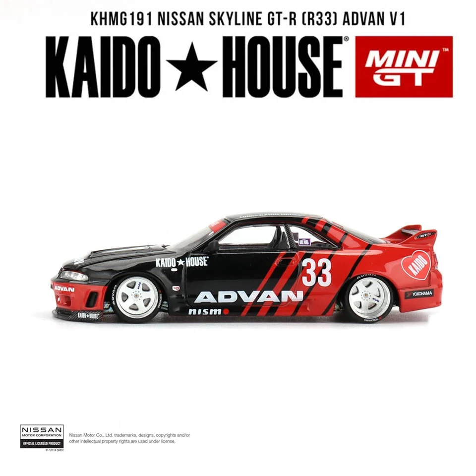 Kaido House x MINI GT KHMG191 1:64 Nissan Skyline GT-R (R33) ADVAN