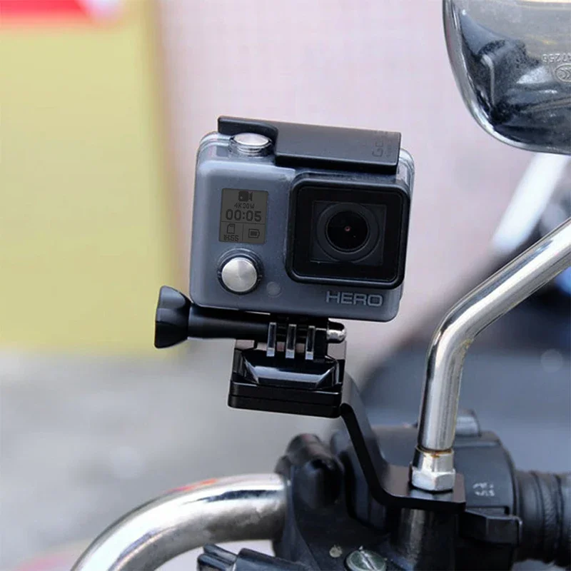Motorcycle Tripod Mount Bracket with Screw CNC Aluminum Fixed Holder For GoPro 8 7 6 5 SJCAM DJI Osmo Action Camera Accessories