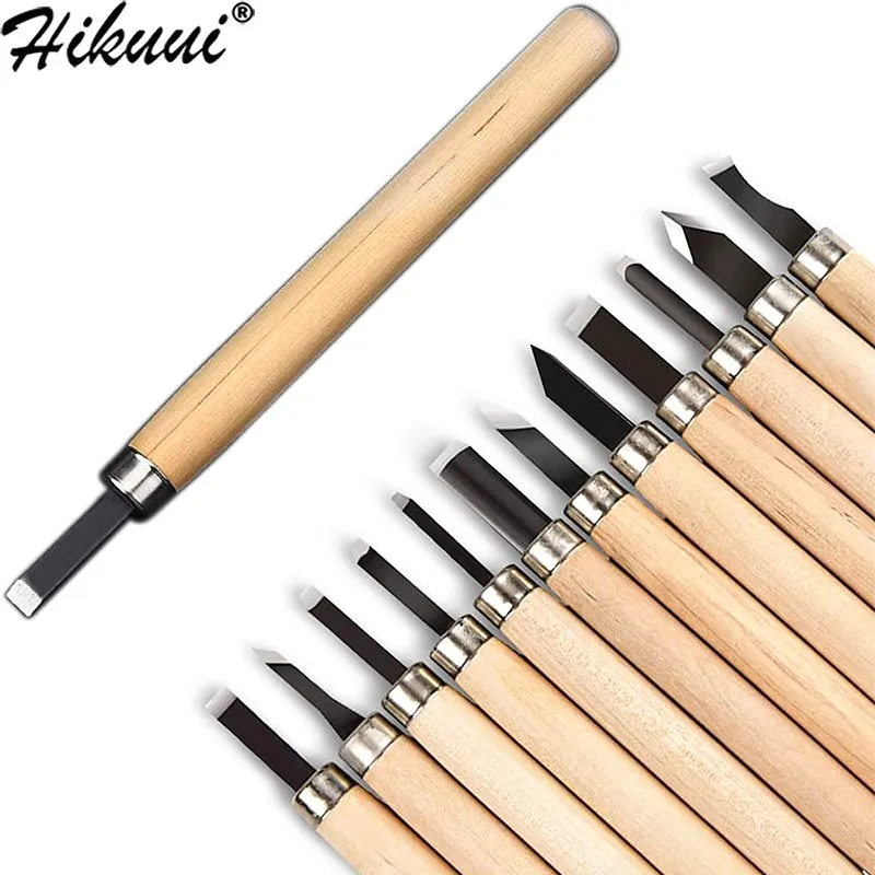 Professional Wood Carving Chisels Knife Kit Basic Wood Cut DIY Tools and Detailed Woodworking Hand Tools Gouges