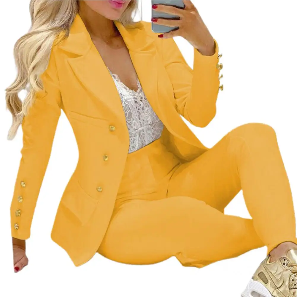 High Waist 2 Pcs/Set Stylish Slim Cardigan Lady Business Two-Piece Set Office Lady Business Suit Cardigan   for Work