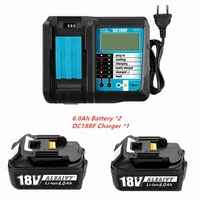 Newest Rechargeable 6.0Ah Battery for Makita 18V Power Tool BL1860 BL1850 BL1840 6000mah Battery for makita 18v Replacement