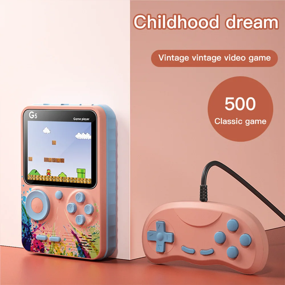 

M&W handheld gamer, 555 game support 2 play home appliances video handheld game console