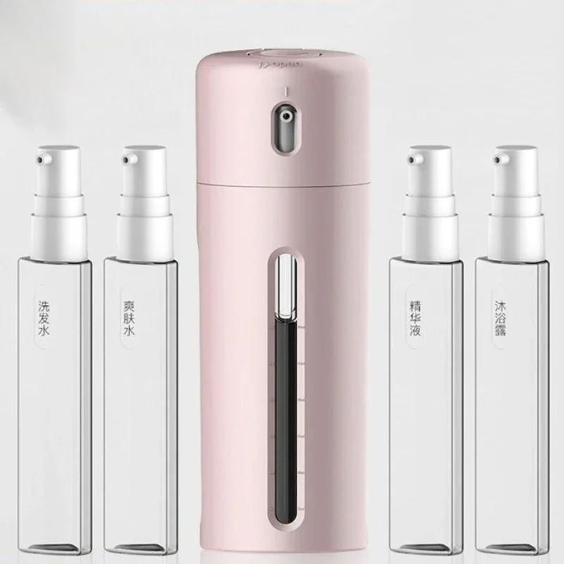 Travel Dispenser Split Bottle Shampoo Lotion Shower Gel Soap Bottle 4 in 1 Empty Sub-bottle Press Container Bottles Refillable