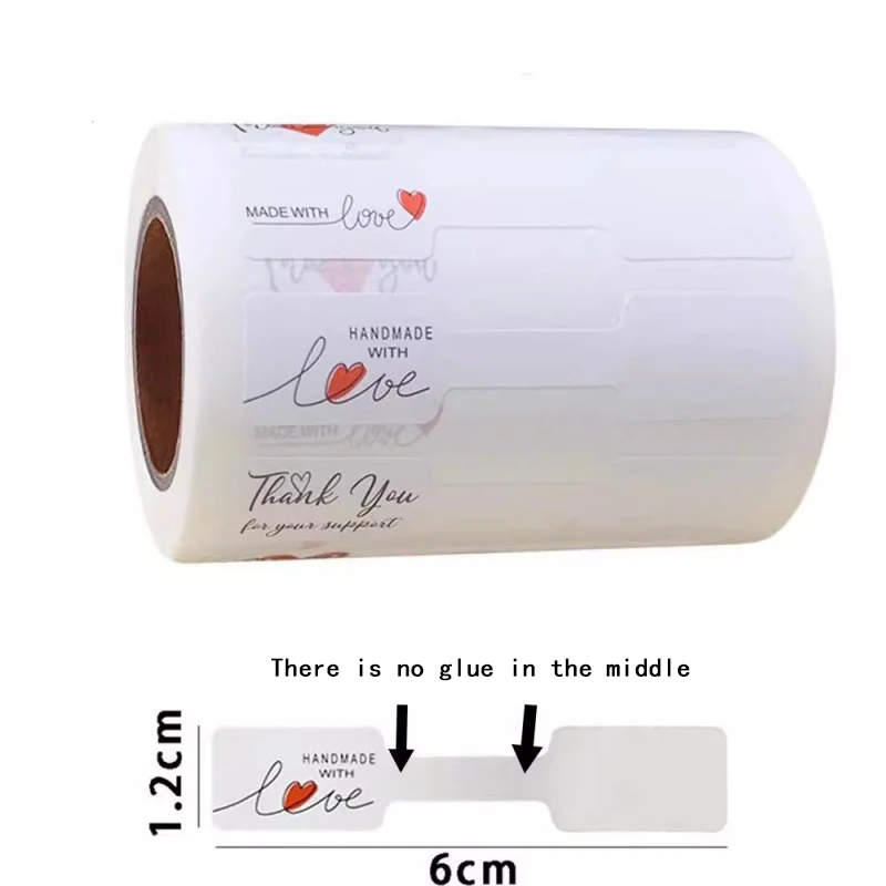 500 قطعة/لفة تسميات فارغة ورقة الأسعار العلامات المحمولة ملصقات بمادة لاصقة مجوهرات Hangtags قلادة حلقة عرض التعبئة والتغليف #2