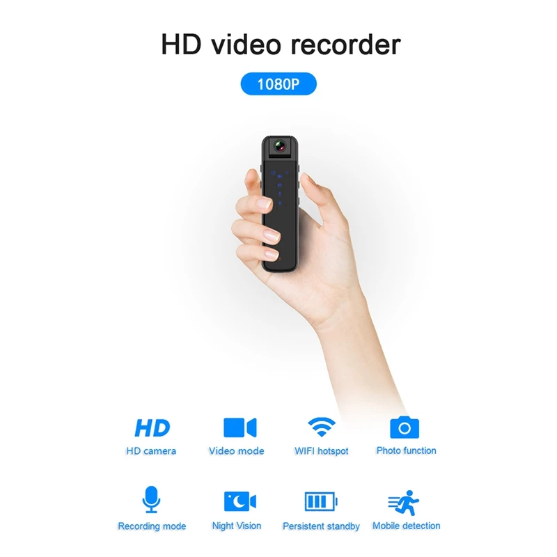1080P HD Mini Wifi Recorder Camera Motion Camera Outdoor Camera Enforcement Recorder Security Body Camera