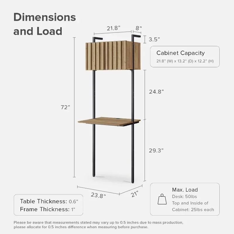 mopio Norwin Ladder Book Shelf, Wall Bookshelf, Farmhouse Industrial Bookcase, Narrow Slim Organizer Display Shelves,Living Room
