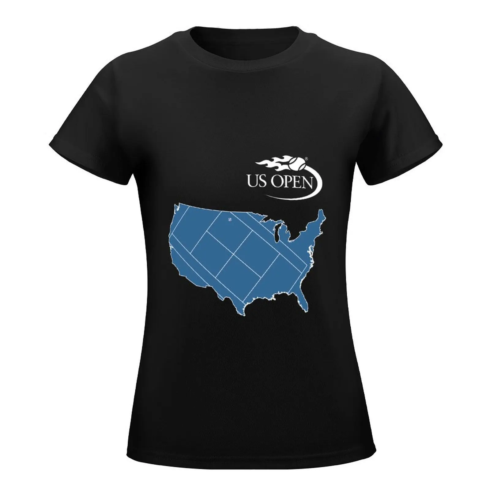 US OPEN T-Shirt summer tops cute tops t shirts for Womens