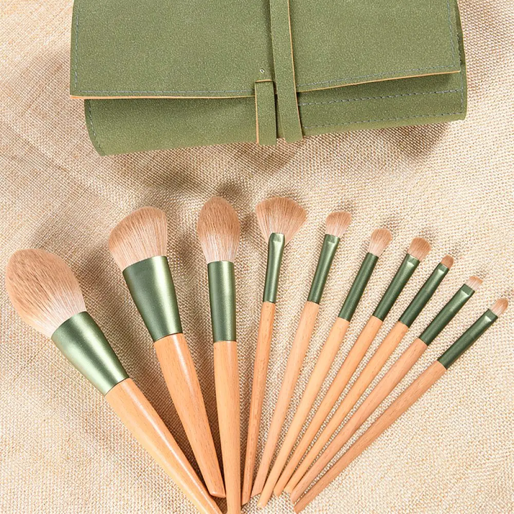 Professional Cosmetic Brush Set Soft Synthetic Hair Beauty Tool Foundation Powder Blush Eye Shadow Blending For Lansi Yi