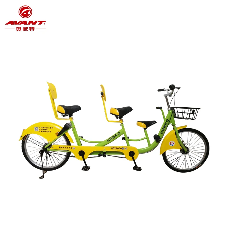 

Two Seats tandem Bike with Child Seat for Sightseeing Cycling Two People Surrey Bike