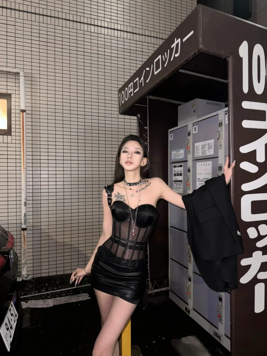 

Сексуальный прозрачный сетчатый топ-бюстье с вставками из фибонов, утягивающий талию, в уличном стиле, из цветного шелка, женская премиум-мода