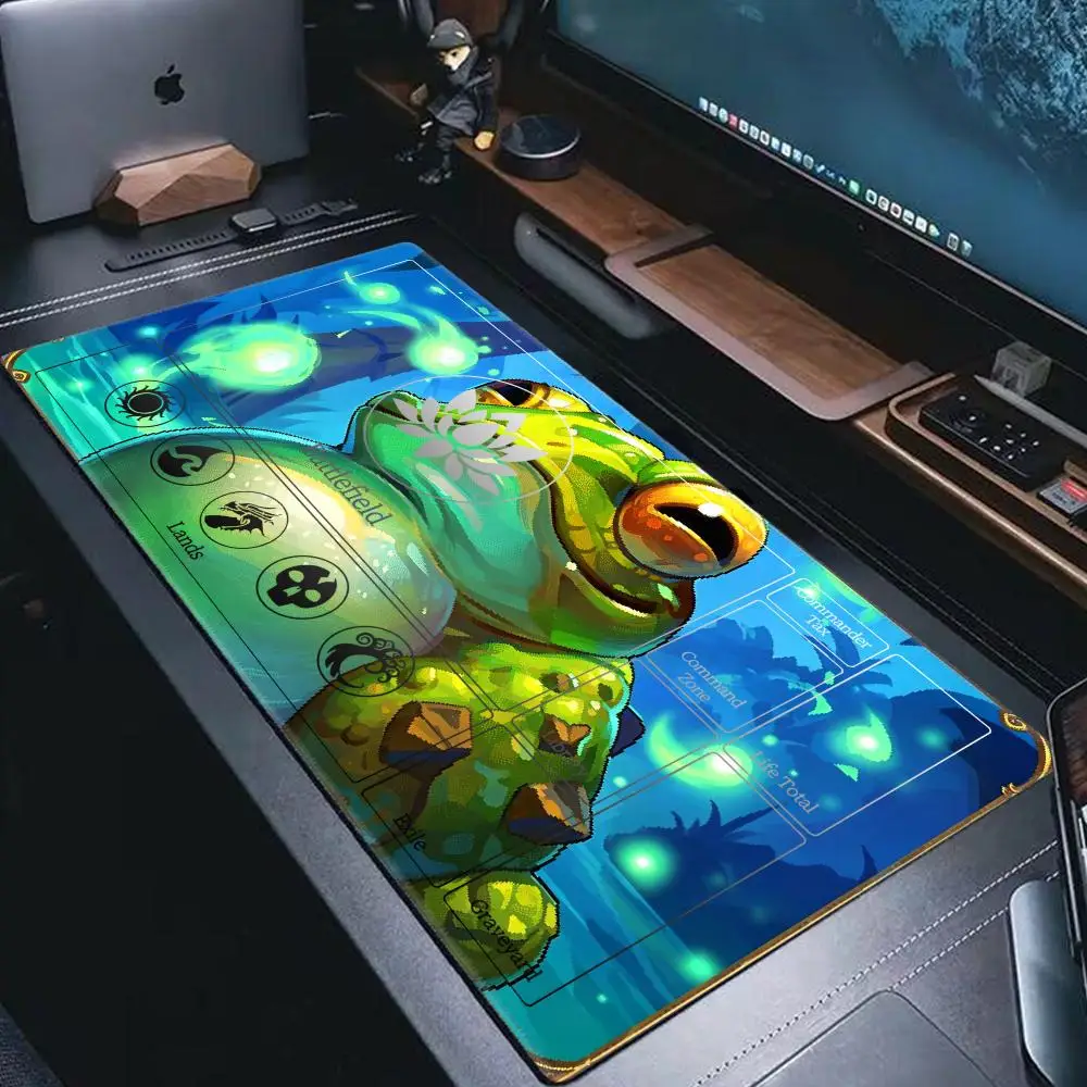 Funny Frog Mouth Theme Mouse Pad Play Mat HYBXAXC MTG TCG Office Rubber Desk Mat for Work Game PC Laptop Rug Carpet Mouse Pad