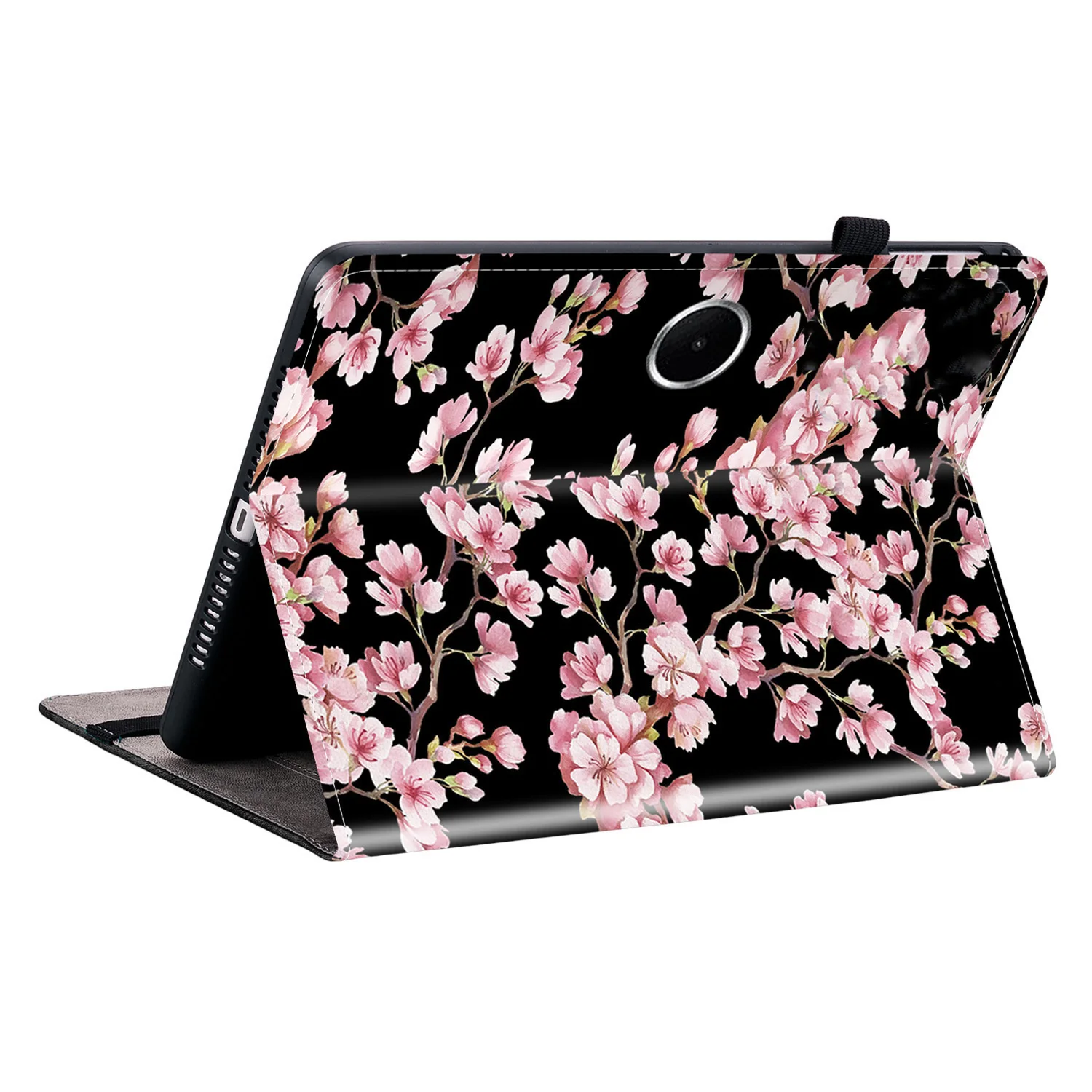 For Oppo Pad SE Leather Case Pattern Printed Stand Tablet Cover with Card Slots - Plum Blossom