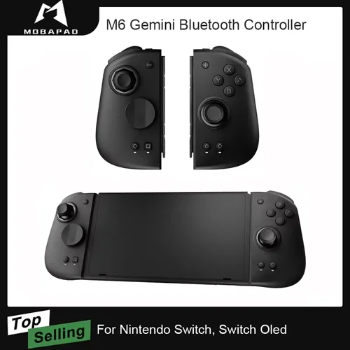 MOBAPAD M6s Gemini controlador de juegos inalámbrico Bluetooth con Joystick de detección Gamepad para Nintendo Switch/Switch OLED