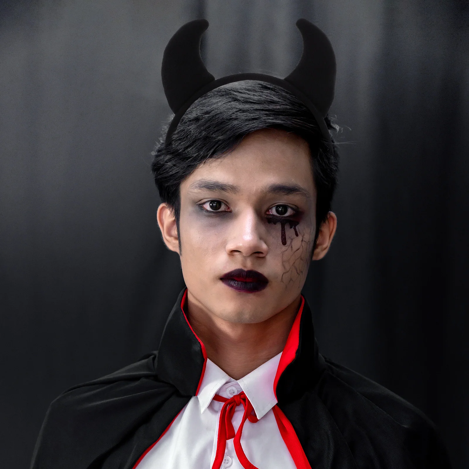 

2Pcs Demon Horn Headb s Lightweight Hair Hoops Headdress Great for Cosplay Party Supplies Accessories Unique Design Photo Props