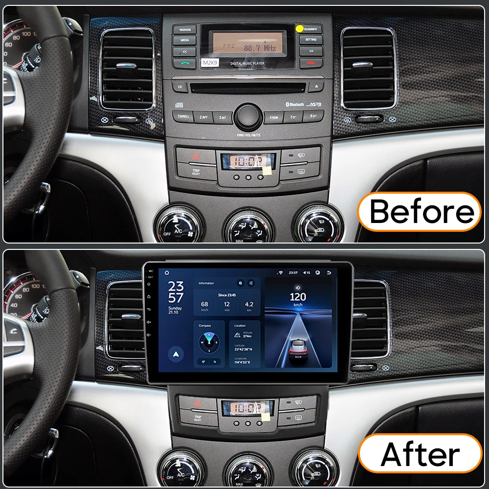 For SsangYong Korando 3 Actyon 2 2010 - 2013 Android 15 Car Multimedia Radio Video Player Navigation GPS Wifi CarPlay Auto 2 Din