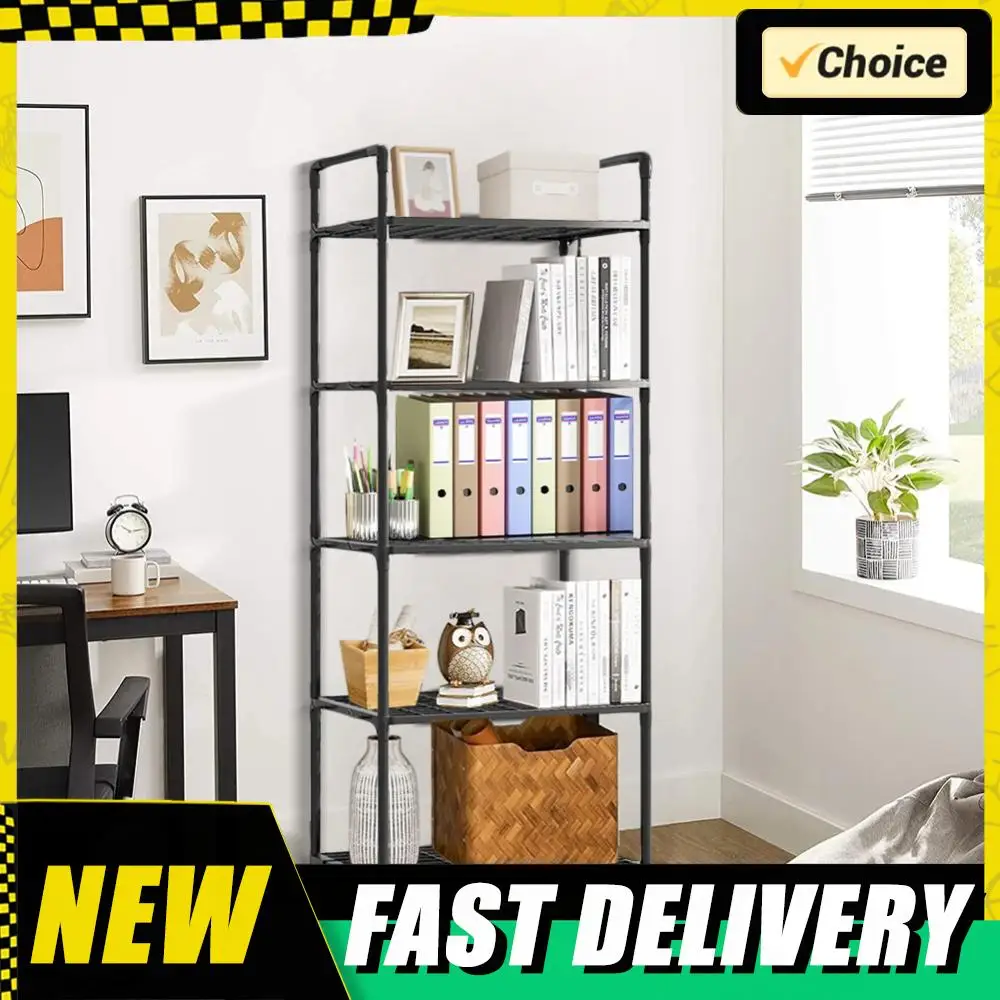 5 Tier Shelving Unit Adjustable Storage Rack 66 Lbs Capacity Standing Shelf for Kitchen Pantry Closet Bathroom Laundry Garage