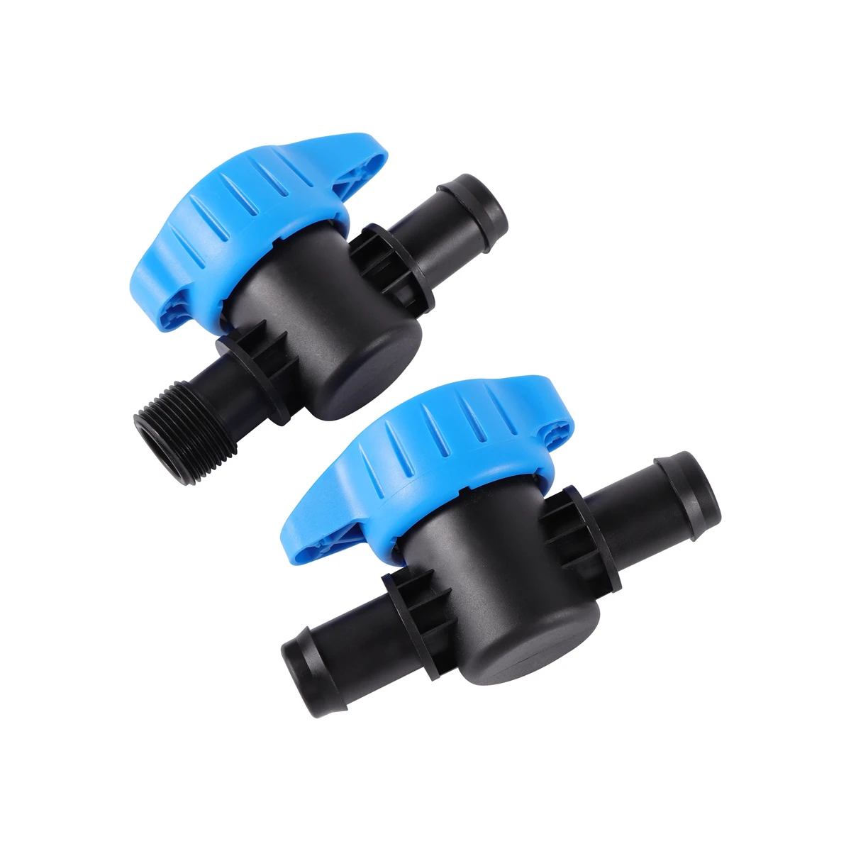 5개 DN25mm 싱글 바브드 스트레이트 밸브 3/4인치 수나사 유량 제어 밸브 플라스틱 워터 밸브 바브드 볼 밸브 물 오일 가스용