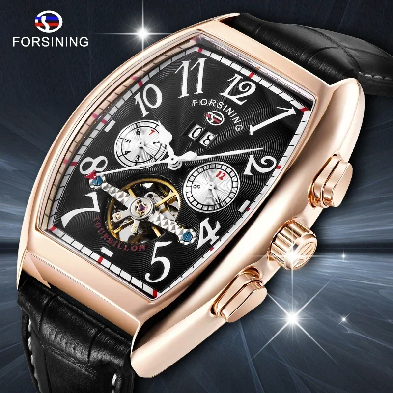 

Мужские часы FORSINING 2024, роскошные мужские модные спортивные наручные часы, автоматический механический календарь Whatch Relogio Masculino