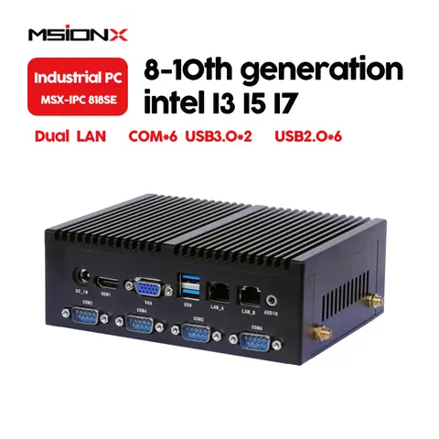 8-10-generation core i3i5i7 dual-network port  industrial computer fully enclosed fanless silentfanless mini industrial PC