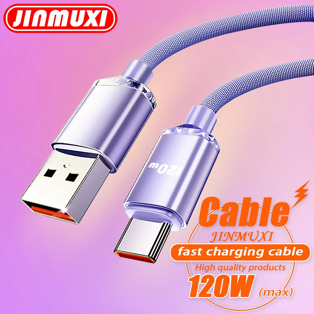 120W 6A Fast Charge USB Type C Quick Charge Cable For Xiaomi Redmi Note 13 14 Pro Huawei Phone Fast Charging Cable Data Cables
