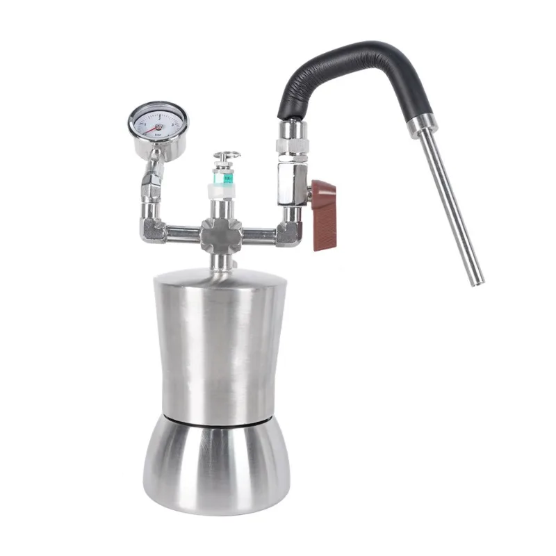 Steam milk frother, coffee frother, portable mocha pot