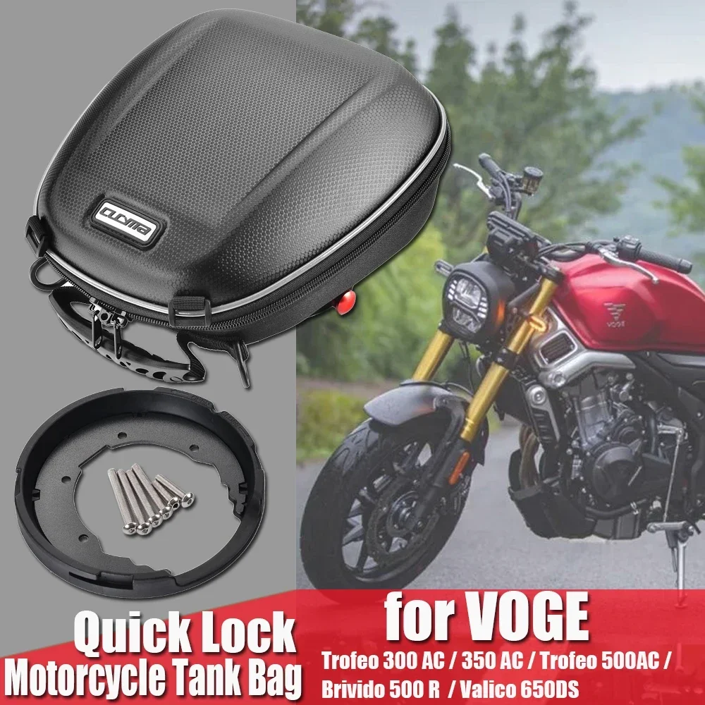 Waterproof Motorcycle Tank Bag Flange Quick Lock Luggage Ring Backpack Top Case for Voge 500AC Brivido 500R Valico 650DS 오토바이