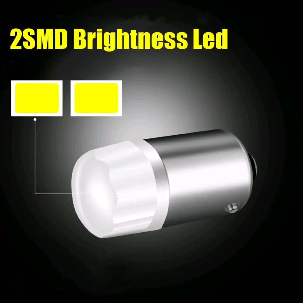 자동차 LED 표시등 전구 번호판 전구, 2835 2 SMD 자동차 조명 액세서리, BA9S T4W LED 전구, T2W T3W H5W, 2 개