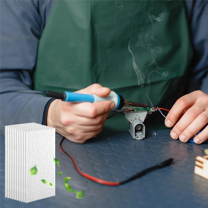 

【Flash-Deal!】10 Pcs Smoke Fume Absorber Filter 14.4'' X 6.9'' Filter Refills Accessories For Soldering Fume Extractor
