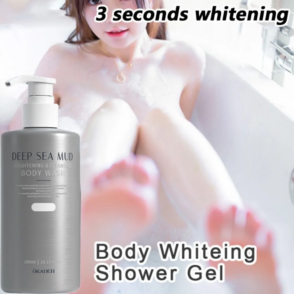 

300ml Deep Sea Mud Whitening Body Wash Tanning Repair Moisturizing Firming Arms and Legs Body Shower Gel Men and Women