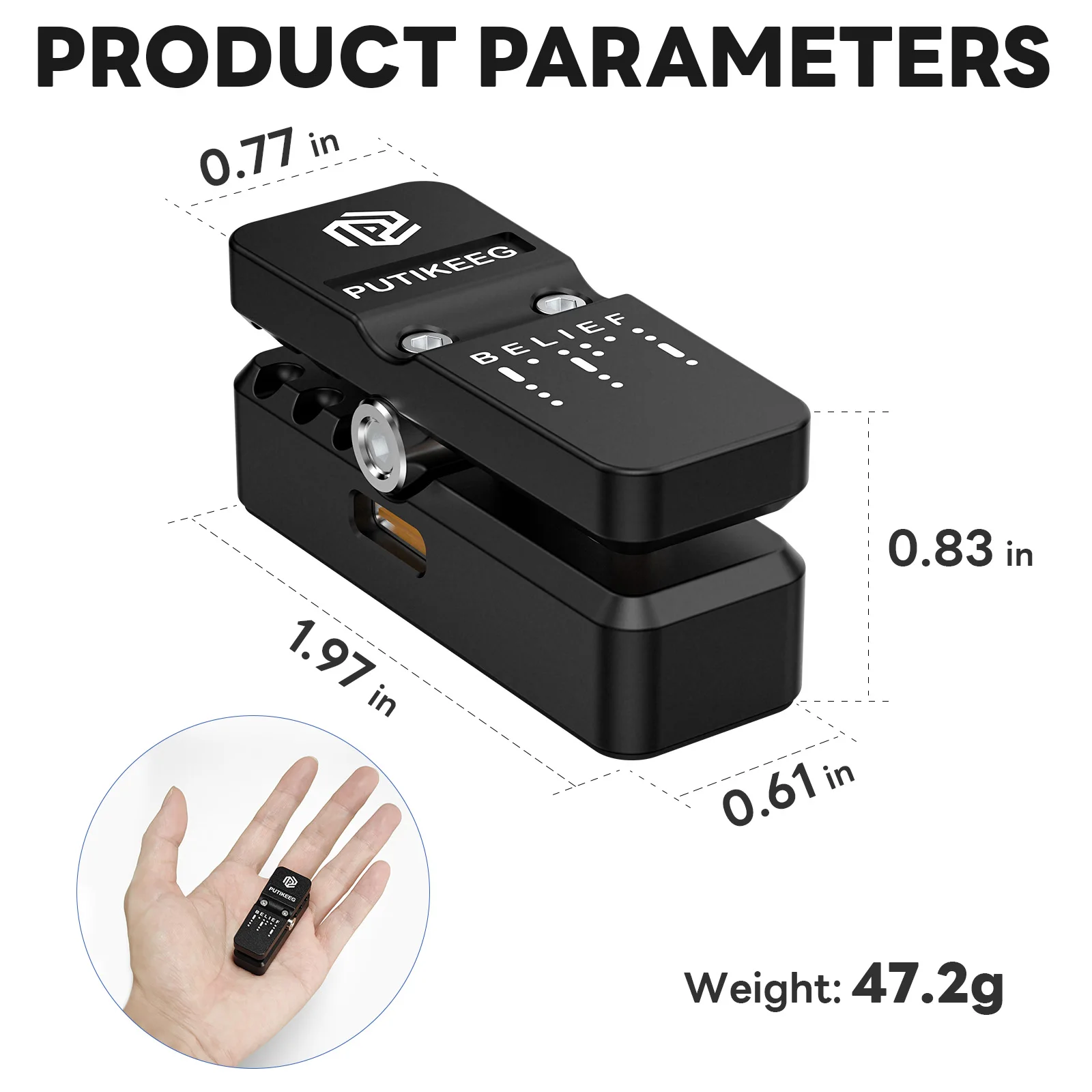 Putikeeg Product 2026 New Ultra-Mini Finger Electric Key Amateur Radio Key Morse Code Key