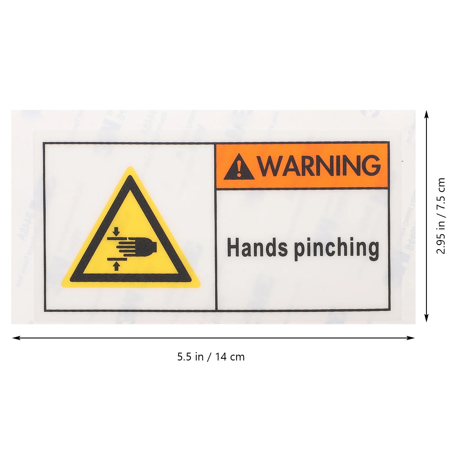 4pcs Warning Sign Stickers Hands Pinching Safety Signs For Factory Construction Site Docks Platforms Use Caution Security
