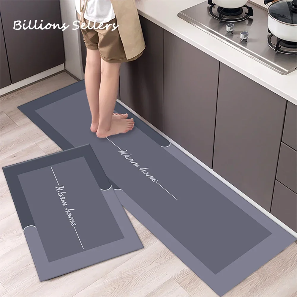 Kitchen Mat Bathroom Carpet Floor Mat Washable Anti Slip Entrance DoorMat Bedroom Living Room Long Bedside Area Hallway Soft Rug