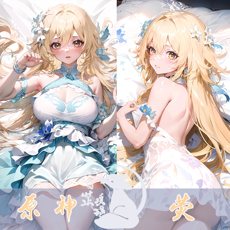 

Anime Game Genshin Impact Lumine Sexy Dakimakura Hugging Body Pillow Case Japanese Otaku Pillow Cushion Cover Bedding CY