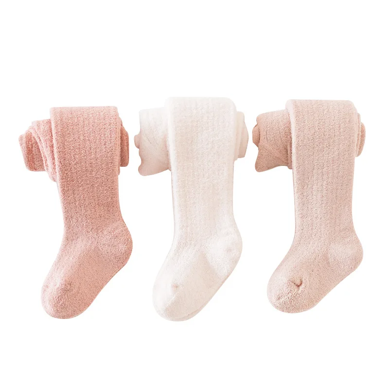 

Autumn and winter coral fleece thickened baby pantyhose girls onesie children's leggings seamless baby pantyhose