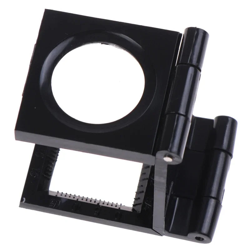 10X Magnifying Glass 28mm Folding Loupe with Scale for Textile Inspection Optical Glass Tool for Detailed Examination