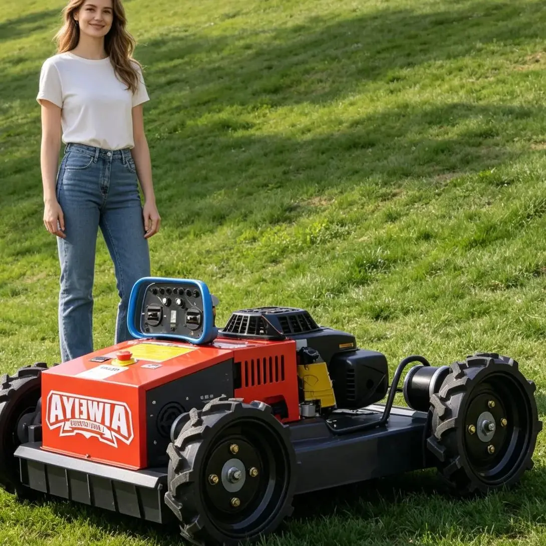 Customized Lawn Mower with remote controller, wireless robot grass trimmer, durable structure for all kinds of outdoor lawn