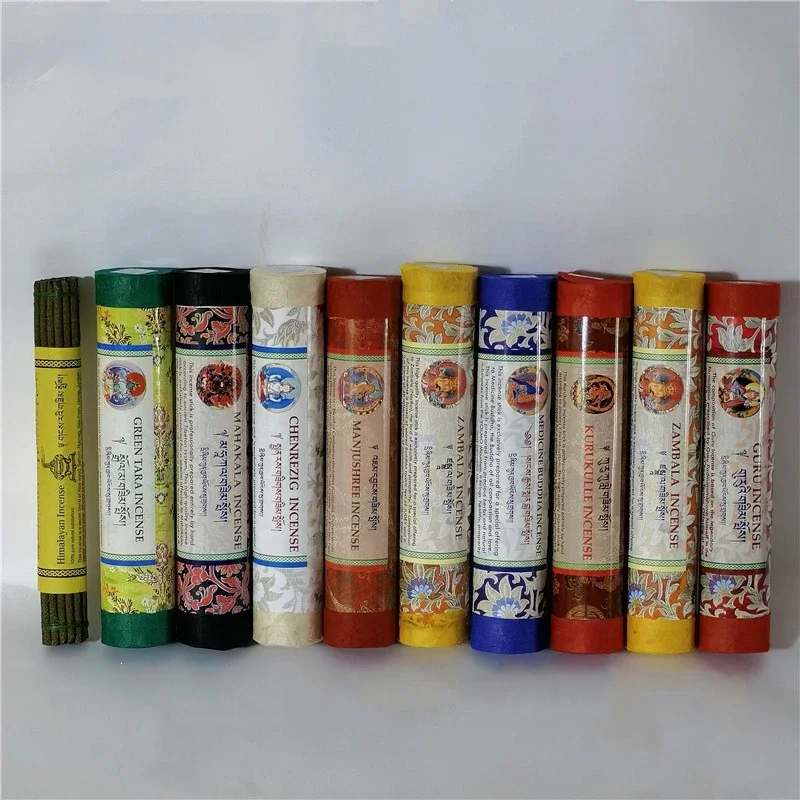 30pcs Nepal Himalaya Tibetan Incense Pure Handmade Thick Stick Incense DIY Household Buddhist Offering Incense To Relieve Stress