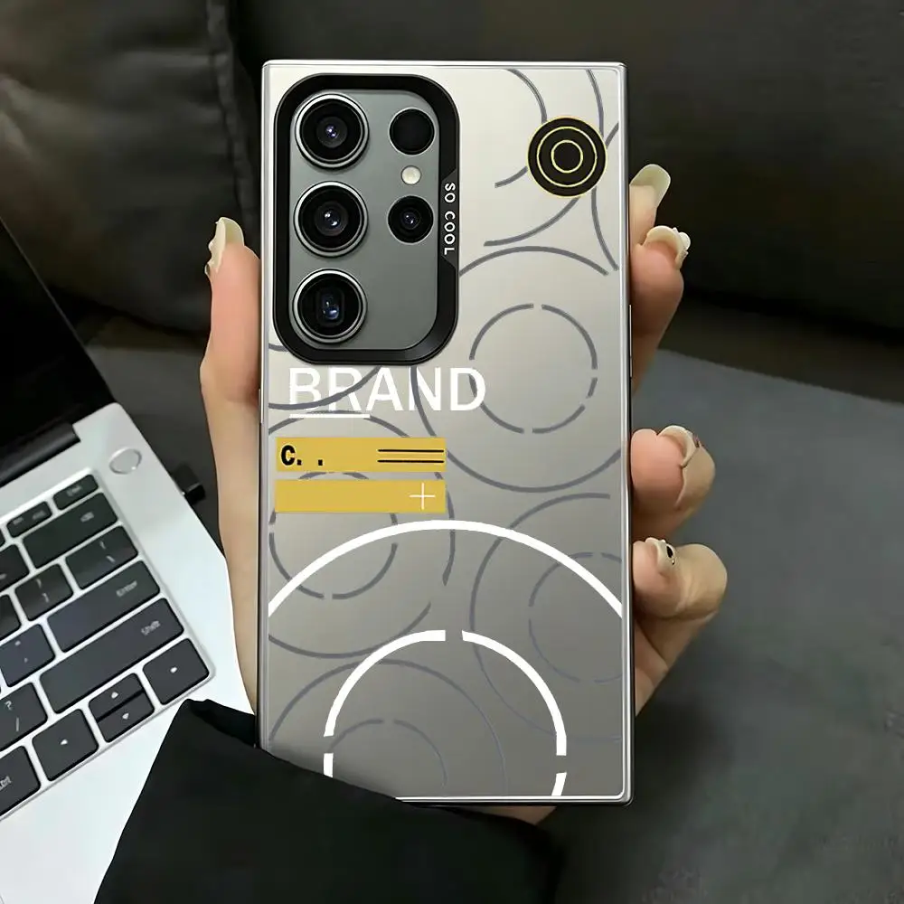 Coque de téléphone tendance S-StoneES Fashion I-islands cool IMD colorée argentée pour Samsung S25 S24 S23 S22 S21 S20 Plus Ultra Note20