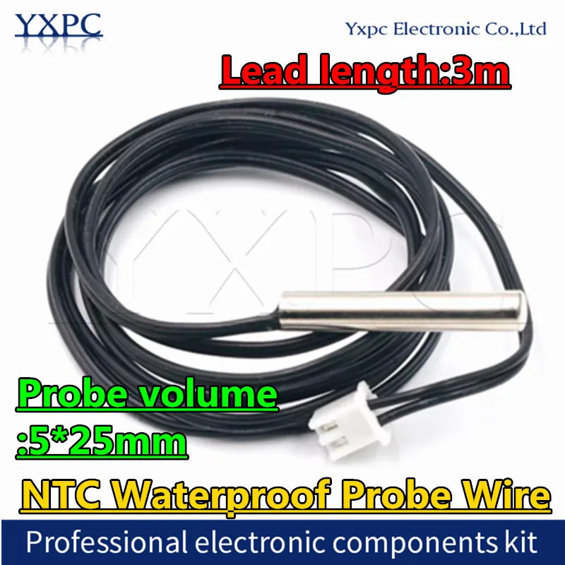 Sensor de Temperatura Termistor de Precisão em Epóxi 3M 1% NTC 3950 3435 3470 NTC 5K 10K 15K 20K 50K 100K