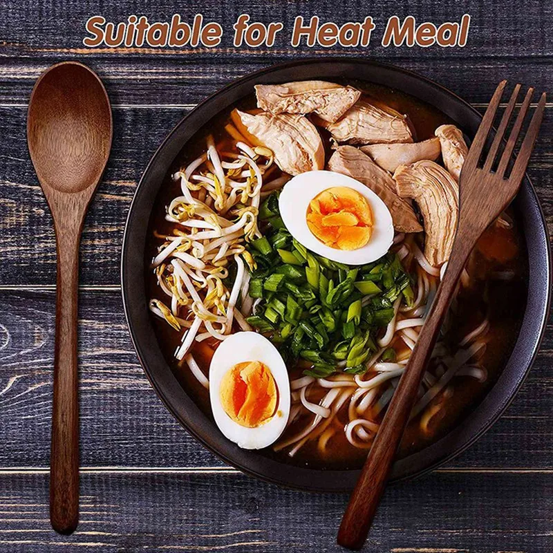 64Pcs Wooden Spoons Forks Set Including Wooden Spoons And Wooden Forks Japanese Wooden Utensil Set Reusable Handmade