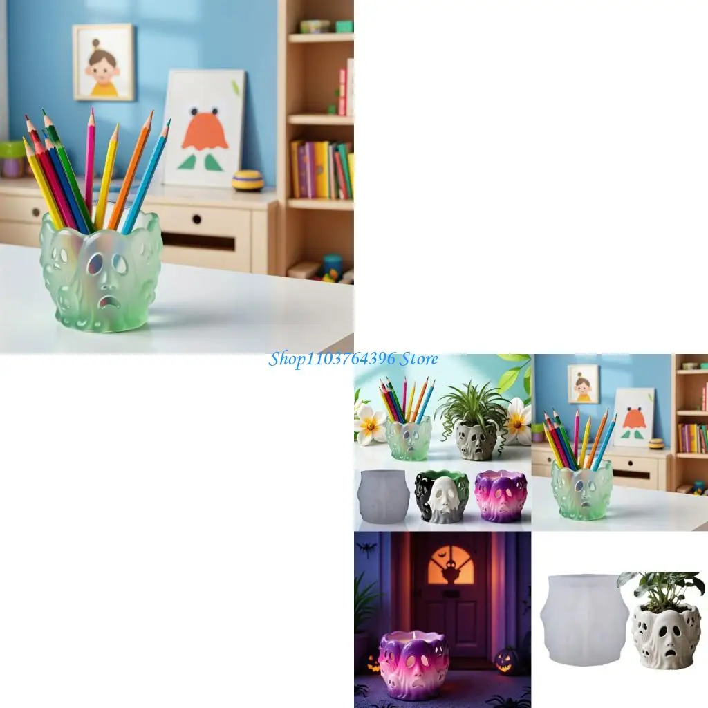 

Практичная силиконовая форма-плантатор для призраков, инструмент для изготовления ювелирных изделий, цементных свечей