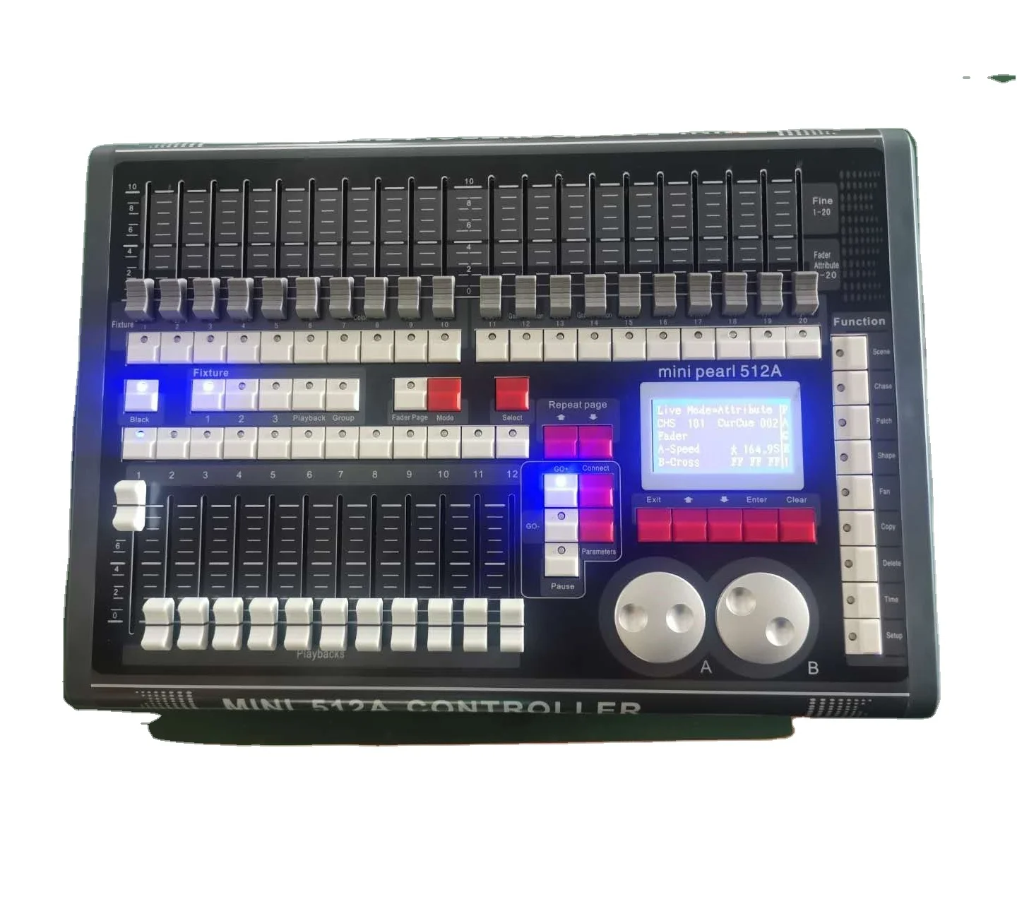 

Hot Sales Black Mini Pearl 512A Stage Lights Equipment Stage Lighting Console With Carton Packing