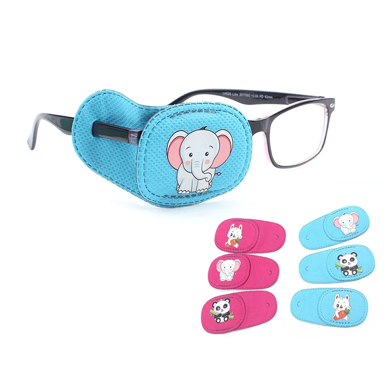 Parche médico para gafas para niños, pegatinas para ojos perezosos, tratamiento de estrás, ambliopía, 6 piezas