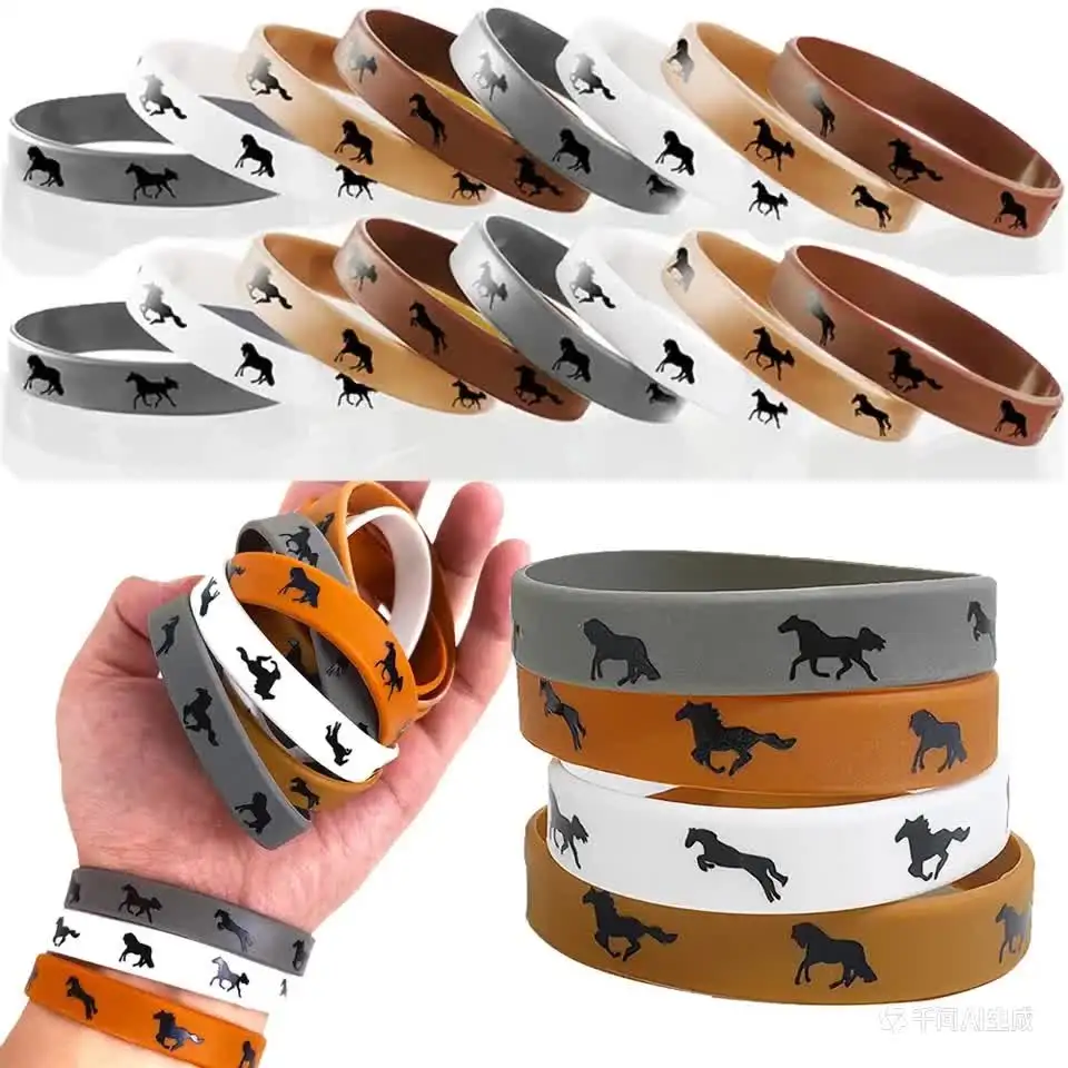 Bracelets en caoutchouc silicone, bracelets de motivation, bracelets