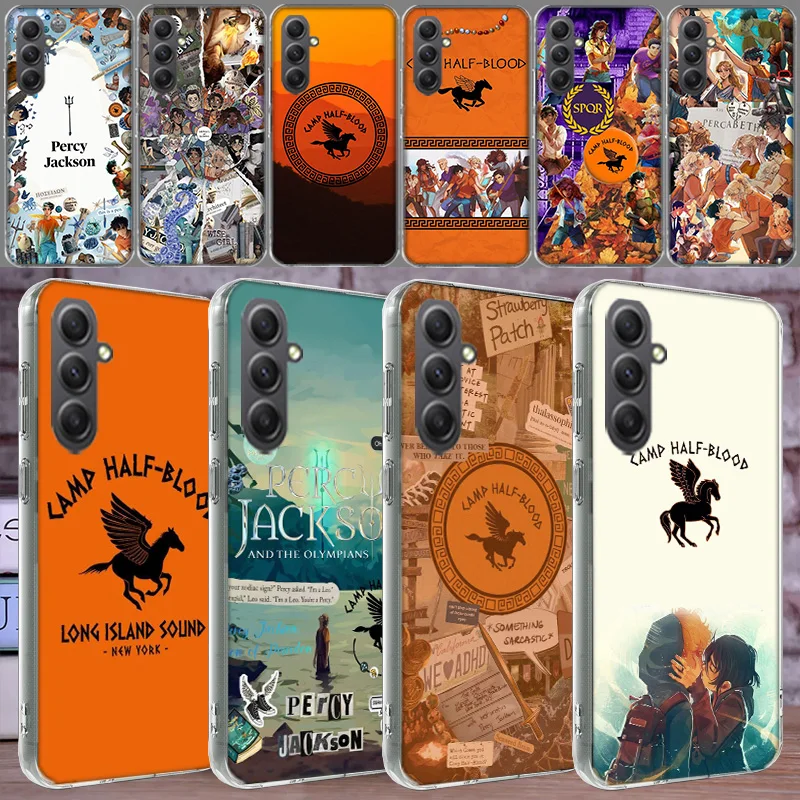 P-Percy J-Jackson Poseidon Camp Half-Blood Phone Case for Samsung A16 A26 A36 A56 A17 A37 A57 A07 A06 A02S A03 A04S A05S Galaxy