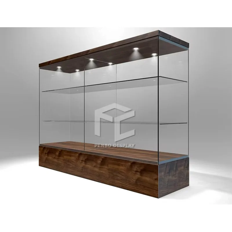 2025customized.Guangzhou Full Glass Display Cases Museum Decoration Vintage Showcase With Led Light