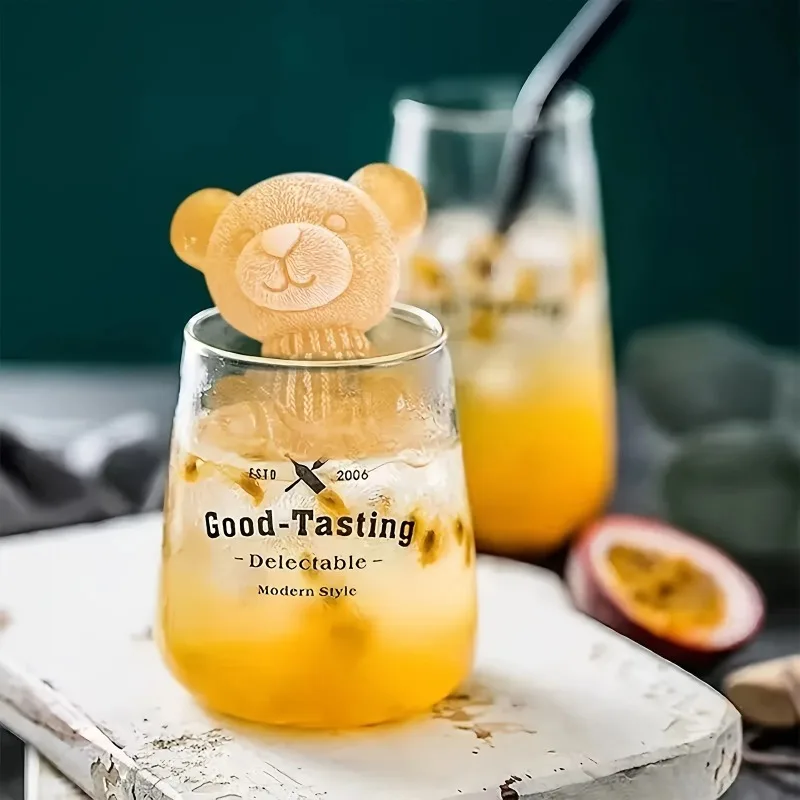 Silicone Material 3D Bear Shaped Ice Mold For Whiskey Cocktail Cooler Making DIY Bar Kitchen Tool Supplies - view 4